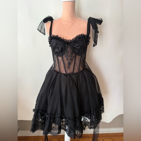 Dolls Kill DANCE WITH DEATH MINI DRESS - Picture 4 of 8